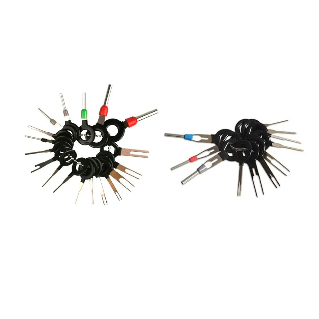 

8pcs/18pcs Car Plug Circuit Board Wire Harness Terminal Extraction Pick Connector Crimp Pin Back Needle Remove Tool