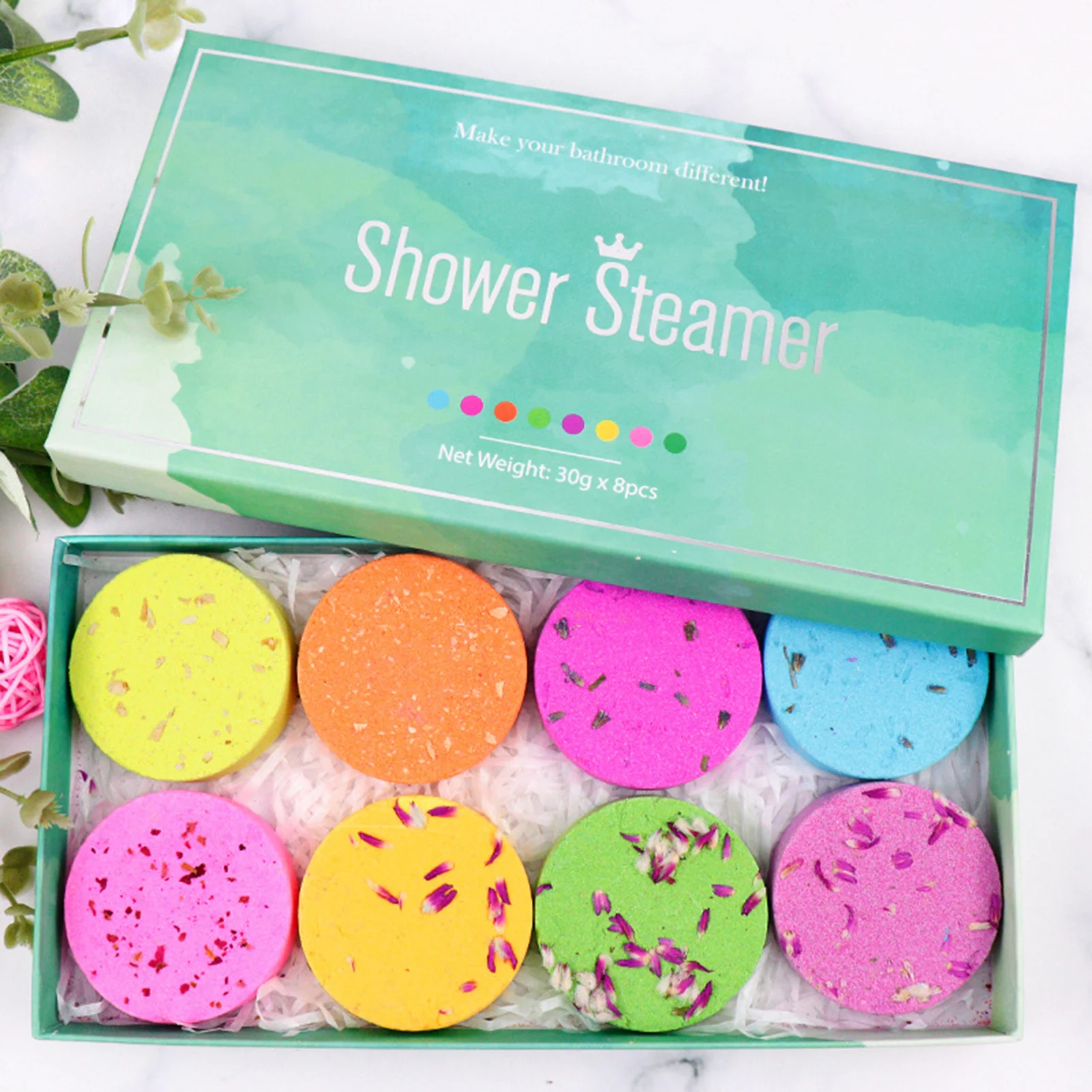 

8pcs Bath Bomb Skin Whitening Bath Salt Body Moisturizing Fragrance Essential Oils Bath Bubble Tablets Moisturize Skin Care