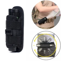 tactical nylon case for flashlight belt holster holder for duty belt hunting flashlight pouch 360 degree soft pouch pocket