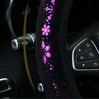 1 pc car steering wheel covers purple diameter 38cm shiny snowflake car accessories universal car styling decorate