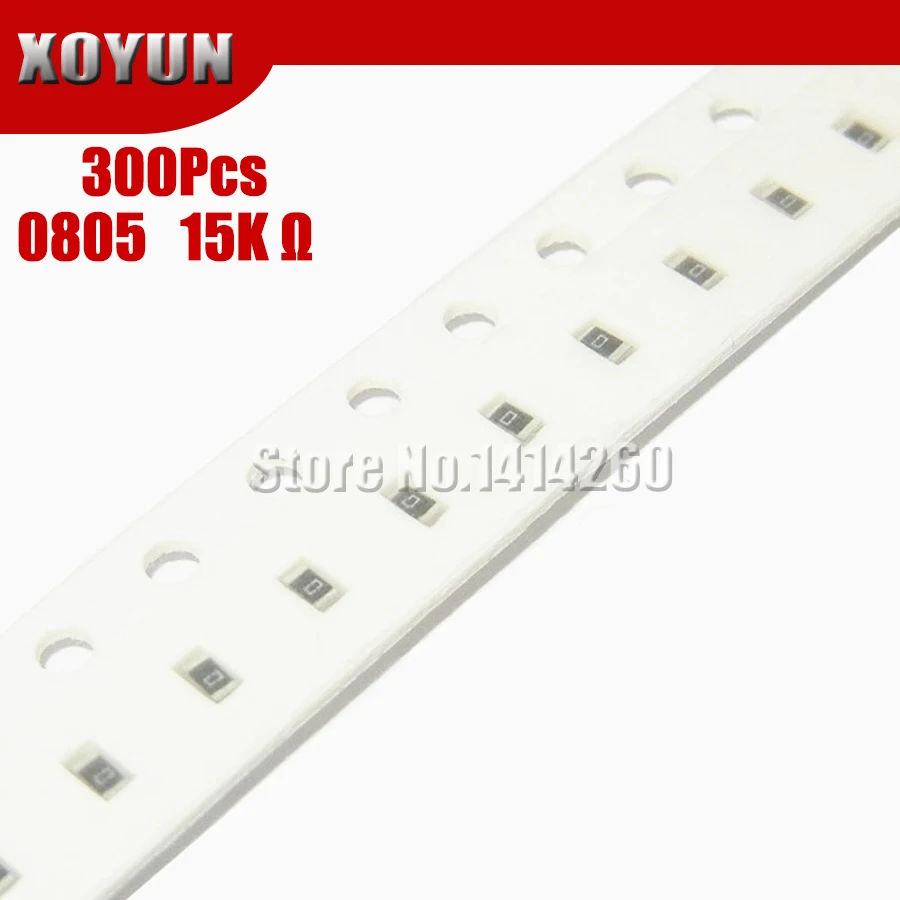 300 шт. 0805 SMD резистор 1% 15K Ом 1/8 Вт 153|Резисторы| |