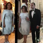 Элегантные платья для матери невесты, с аппликацией и накидкой, для официального жениха, фотосессия для свадебной вечеринки