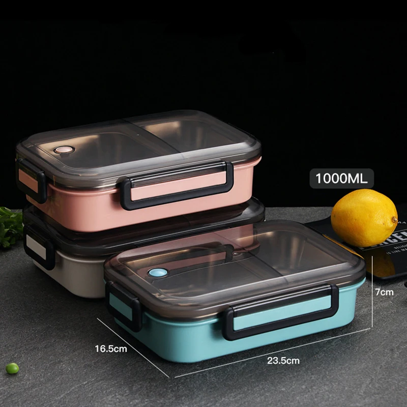 Ланч бокс для детей с отсеком из нержавеющей стали 304 Bento Box герметичный контейнер