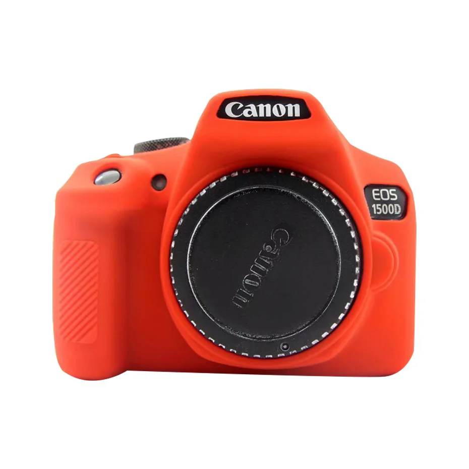 Red Сумки для камеры Canon EOS 1300D 1500D Мягкий силиконовый чехол цвет резиновый чехол для Canon EOS Rebel T6 Камера Сумка Открытие батареи - Цвет: Red