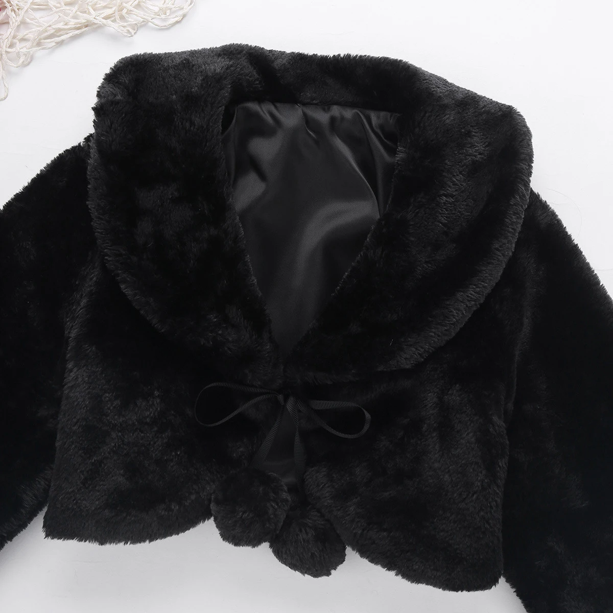 Пальто с искусственным мехом для девочек зимняя теплая куртка длинным рукавом