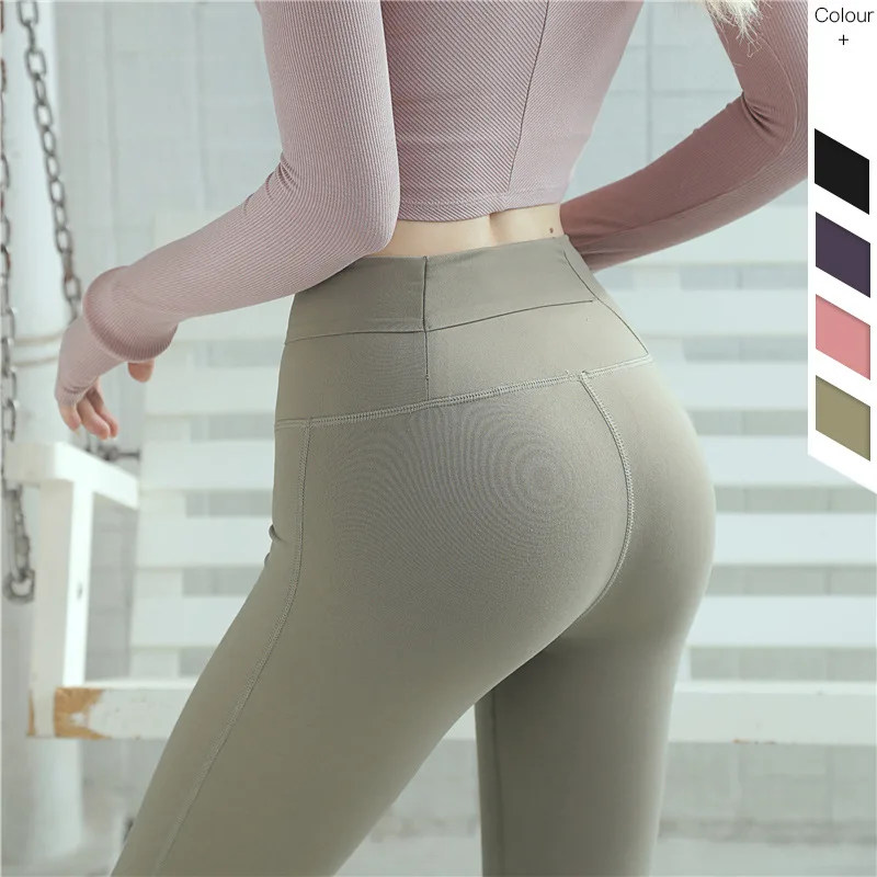 Для женщин Высокая Талия легинсы спортивные Леггинсы для бега Femme девушка