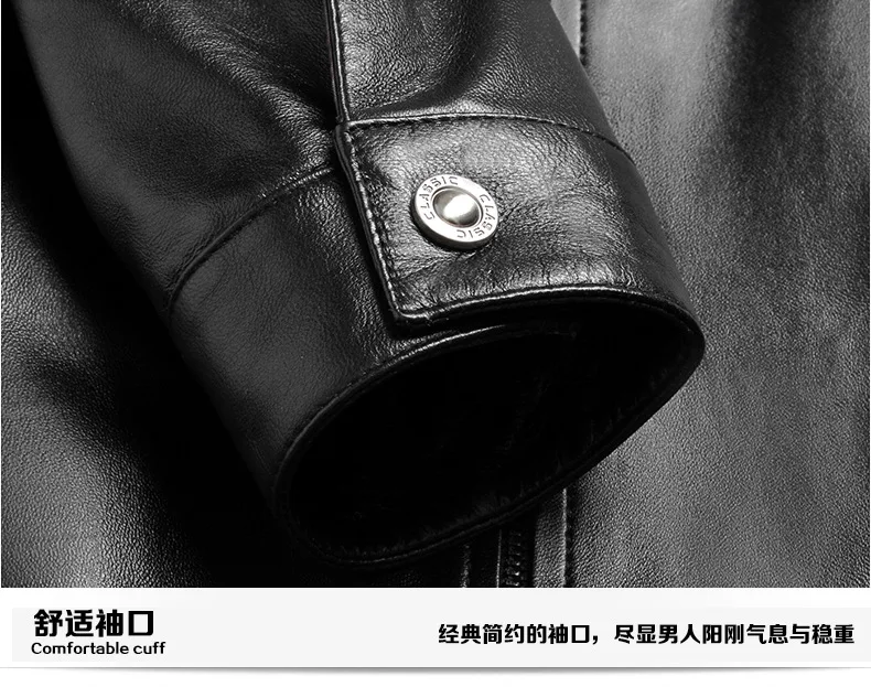 

Aged Quality Middle Men's Leather Jacket Coat Men's Genuine Vintage Jacket