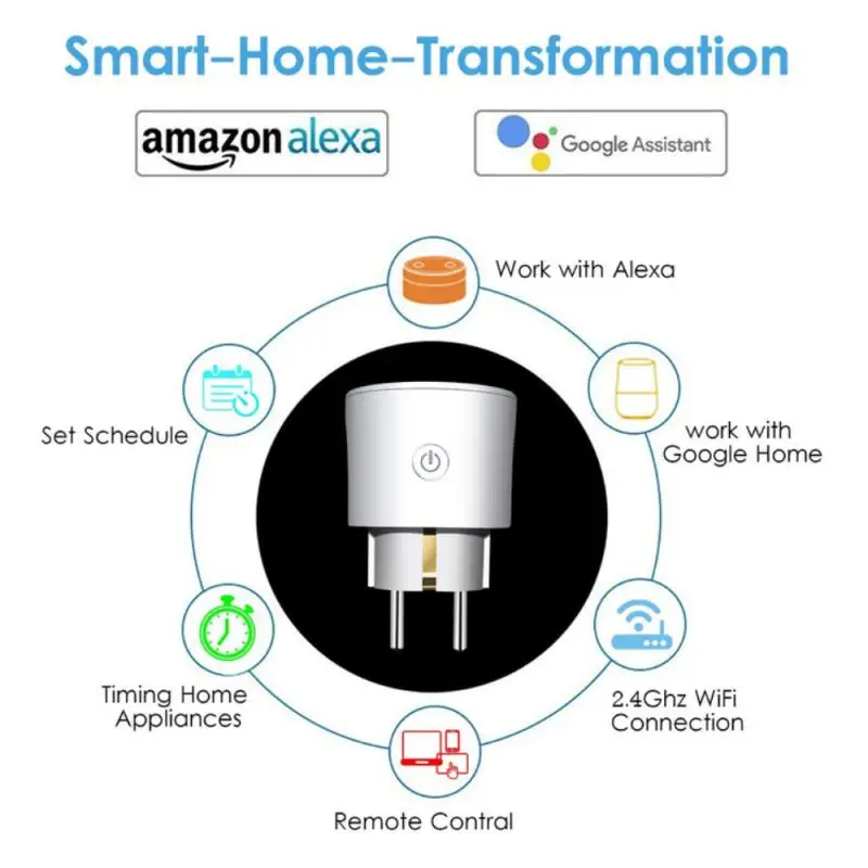 1 шт. Wi Fi ЕС Smart Plug 16A 220V адаптер переменного тока Беспроводной пульт