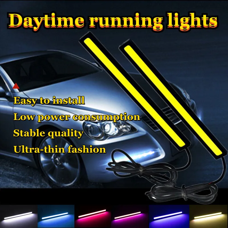 

Car Running Lights LED Universal Highlight Waterproof Daytime COB Lamps Styling Outdoor Driving Decoration Auto Accessories 1 Pc