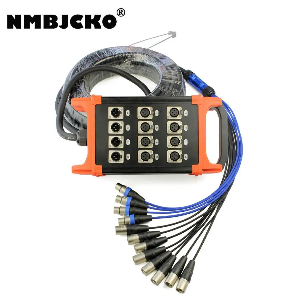NMBJCKO 30 футов 12 каналов аудио кабель Змея с NEUTRIK 3 контактный XLR змея гнездо Папа