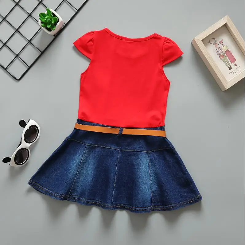Летний комплект одежды для маленьких девочек детская одежда повседневные