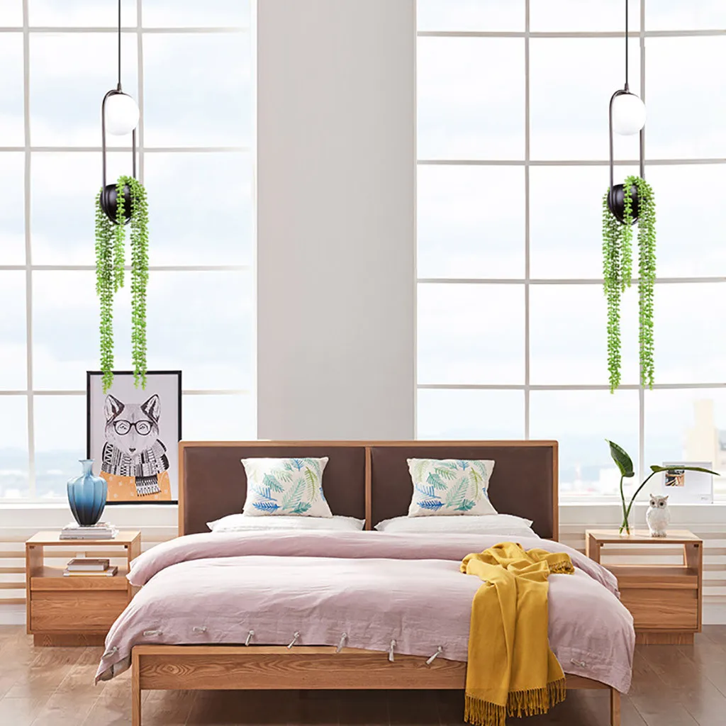 

Nordic Plant Chandelier Flower Pot Aisle Restaurant Beautiful Sky Garden LEDLamp