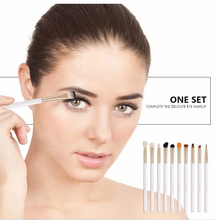 10 шт. Профессиональные Нейлоновые кисти для макияжа наборы растушевки