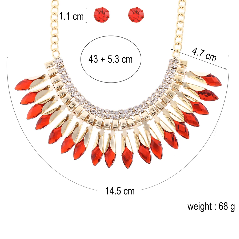 Женские Ювелирные наборы со стразами для невесты серьги-гвоздики женские