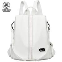2021 elegant bags for women white pu leather backpack for women travel backpacks school bags for teenage girls fashion rucksacks