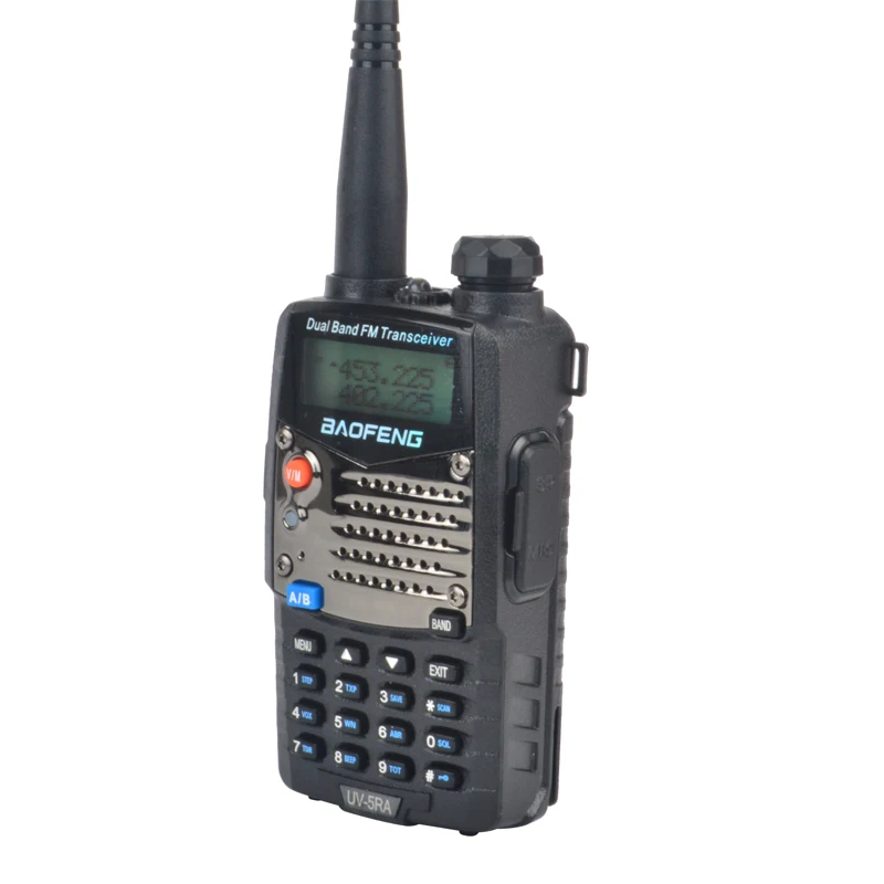 baofeng walkie talkie uv 5ra vhfuhf dual band 5w 128ch portable fm two way radio with earpiece free global shipping