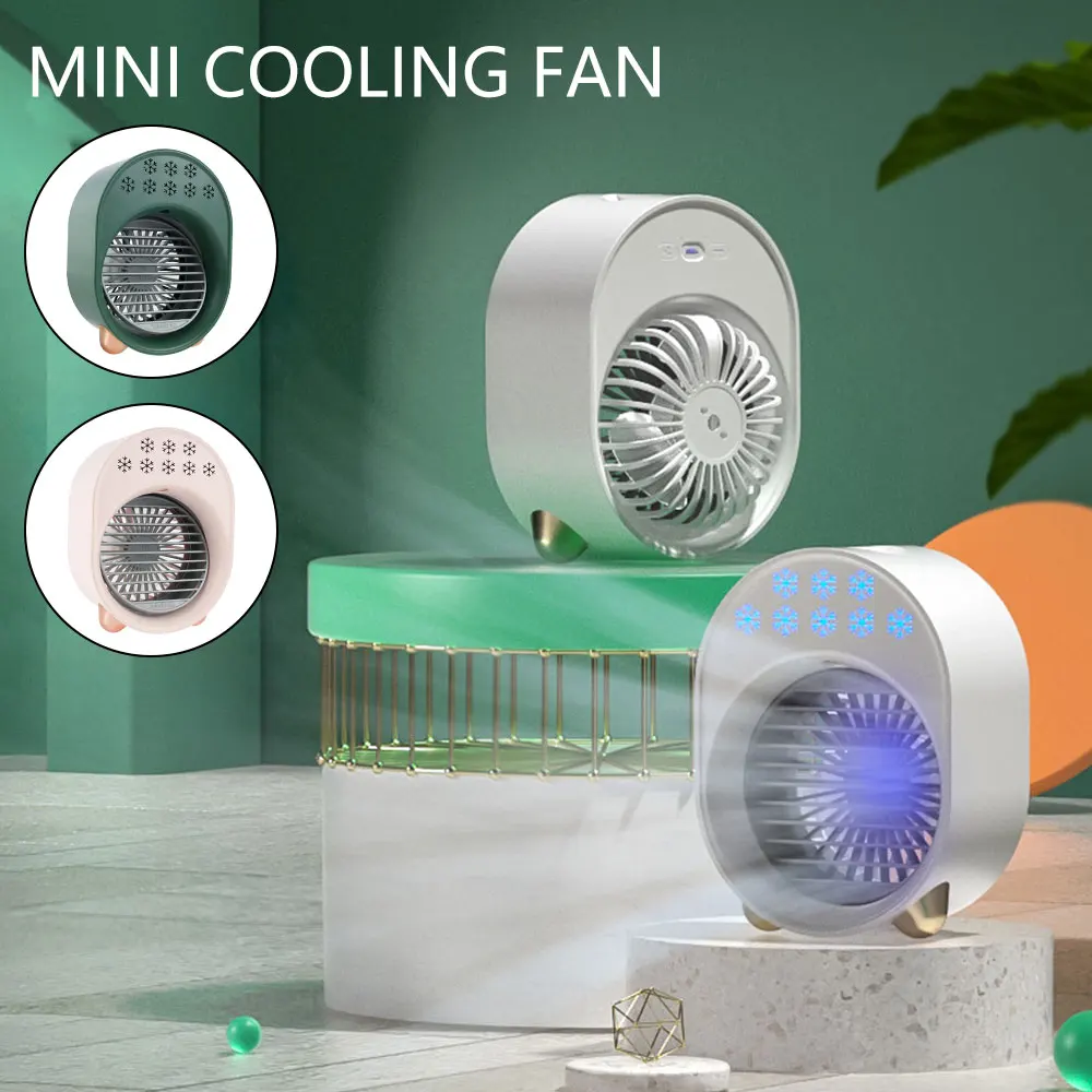 

New Summer Mini Air Conditioner Portable Fan USB Rechargeable Air Cooler Multifunction Humidifier for Office Personal Air Cooler