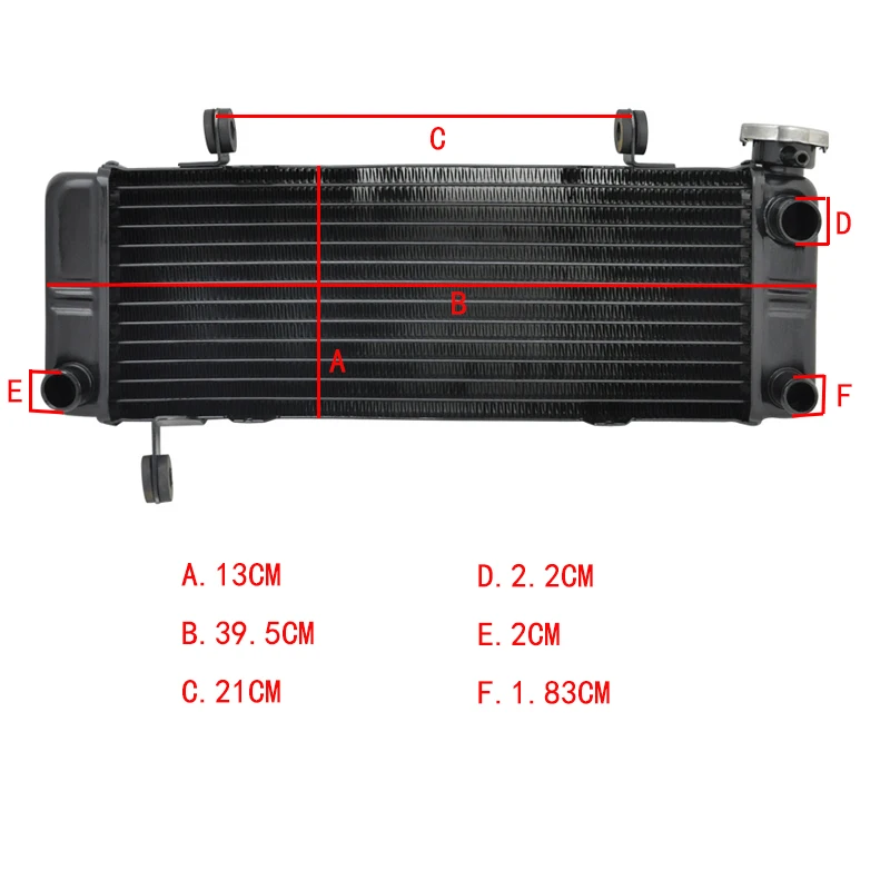 

For Honda VFR400 NC30 1989-1992 RVF400 NC35 1994-1996 Motorcycle Engine Aluminium Replace Parts Cooling Cooler Radiator