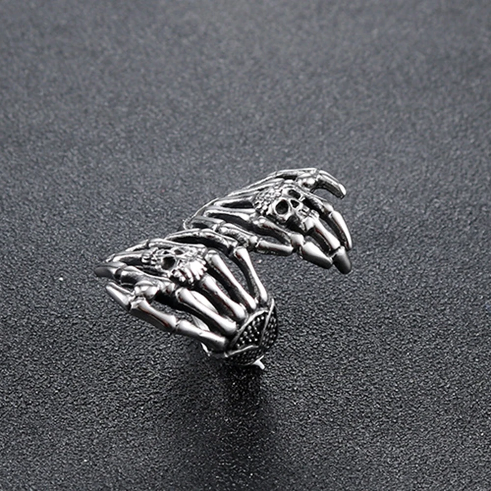 Кольцо из нержавеющей стали с двойным призраком в стиле ретро|Кольца| |