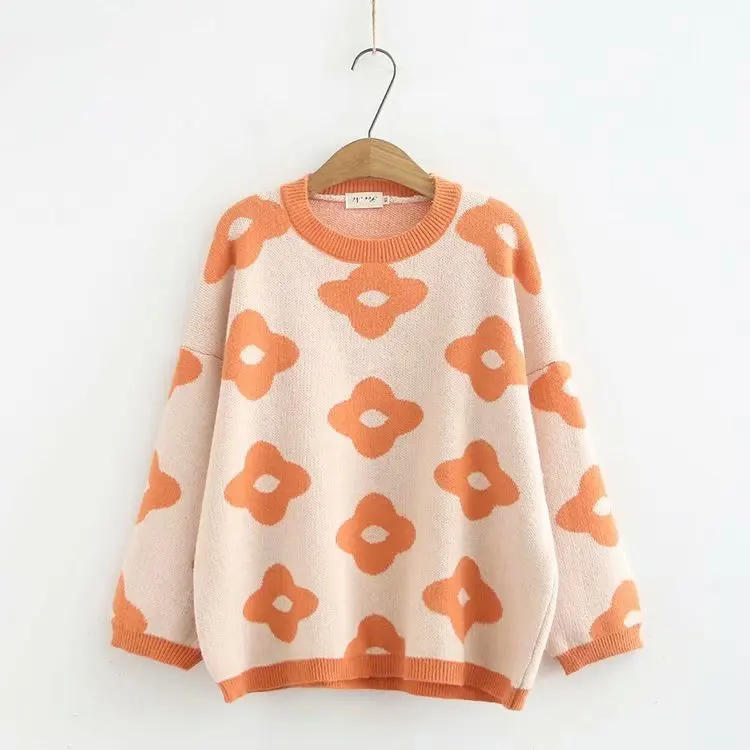 Plus Size Casual Essential Sweaters 2019 Autumn Women Fashion Loose Long Sleeve Angola Knitting Pullovers K73-102 | Женская одежда