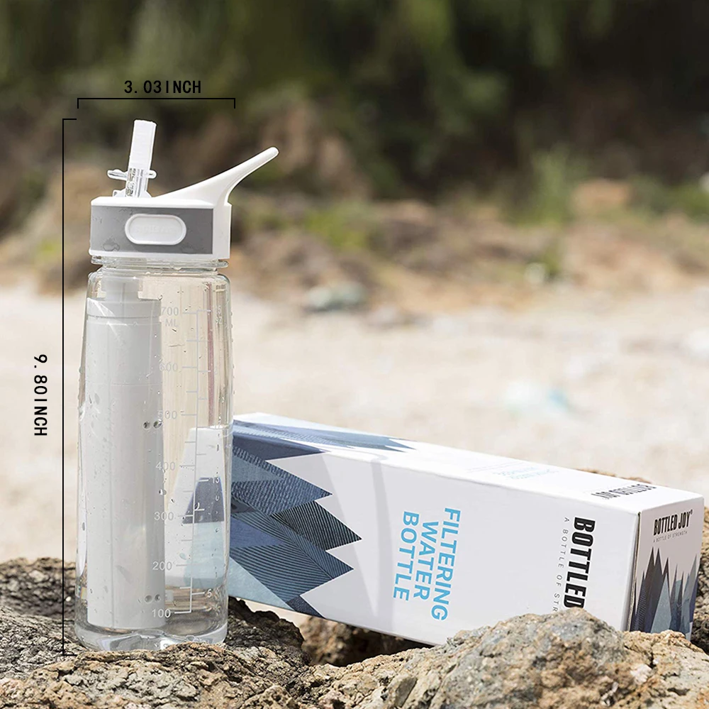 

Portable Filtering Water Bottle 700ML Outdoor Sport Climbing Tour Camping Traveling Leakproof Water Bottles With Filter BPA-FREE
