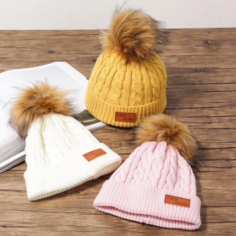 Детские осенне зимние вязаные хлопковые шапки теплая и удобная Лыжная шапка