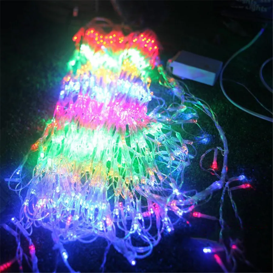

3M 424LED 3PCS Peacock Mesh Net LED String Lights Outdoor Garden Fairy Decor Net Lights For Home Bedroom Wedding Christmas Party