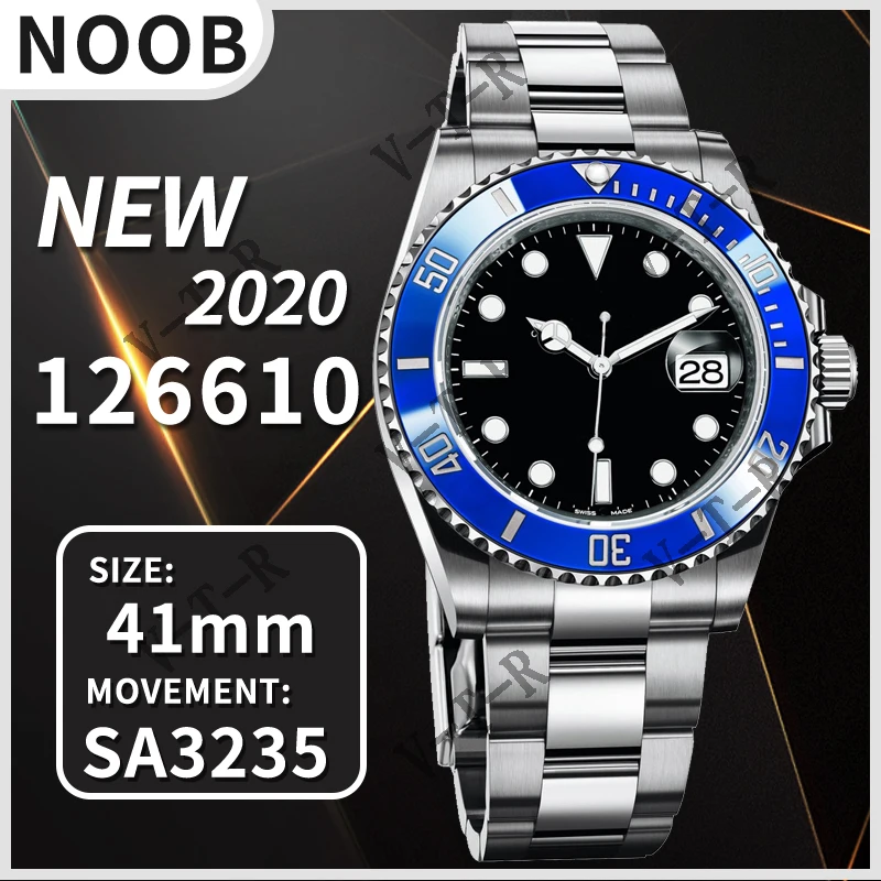 

Men's Mechanical Watch Submariner 126610 Ceramic Case Noob 2020 New Model 904L Stainless Steel SA3235 Movement V11 Watch replica