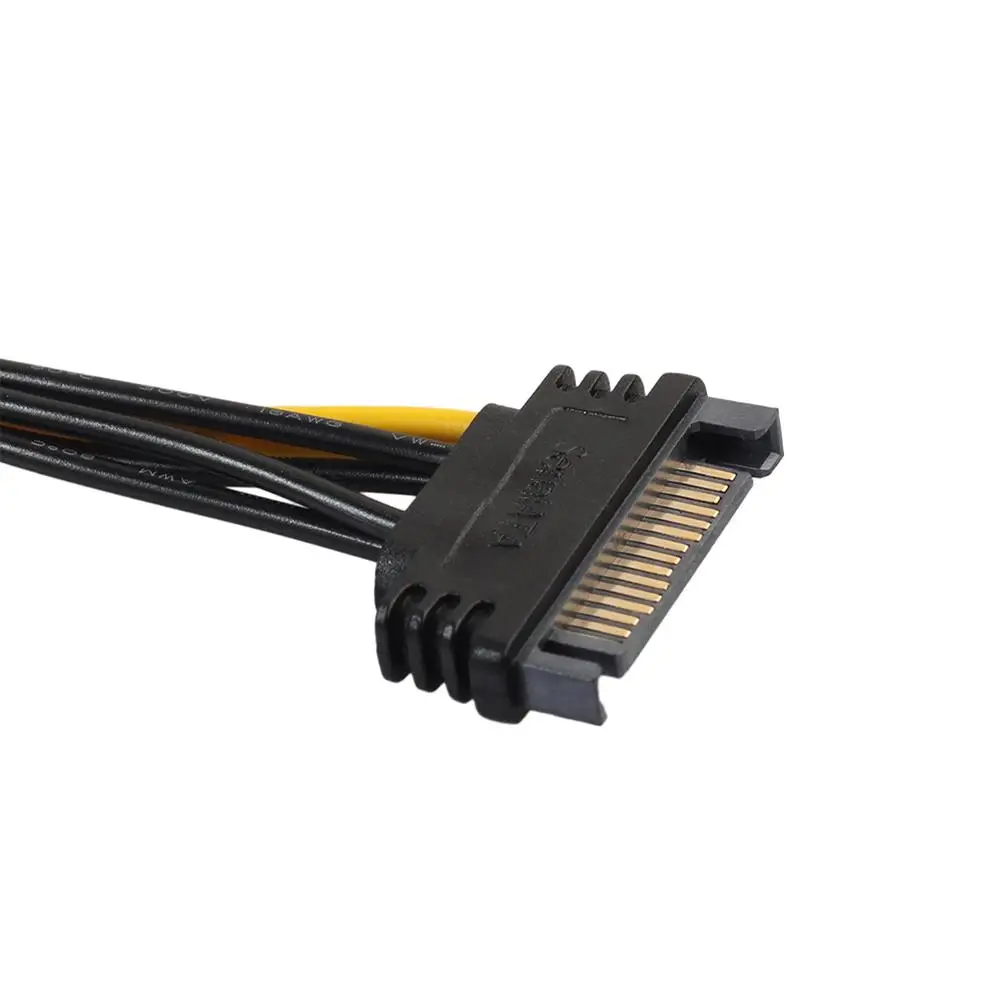 

5/2/1 шт. 15pin SATA Power к 6pin PCI-e PCI Ноутбук, расширение для видеокарты, Майнер биткоинов