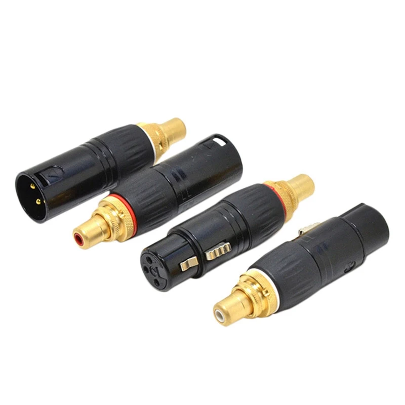 

Gold-Plated XLR Female to RCA Lotus Female Adapter XLR Male to Lotus Female Audio Adapter RCA XLR Plug Converter