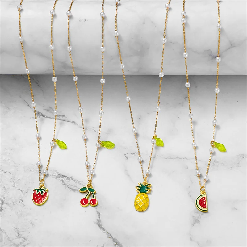 Летний милый чокер вишня ананас ювелирные изделия для вечеринок подарок