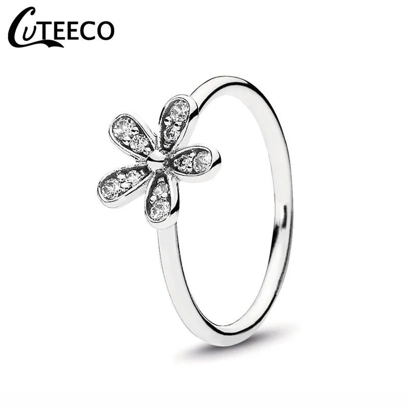 CUTEECO серебристый цвет прозрачный CZ обручальное кольцо для женщин подходит бренд кольца горячая Распродажа ювелирное обручальное кольцо дропшиппинг - Цвет основного камня: PDT014