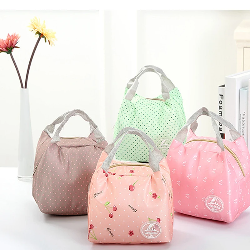 

Leisure Portable Thermal Insulated Lunch Bag Lunchbox Lady Carry Food Tote New Lunch Bag Floral