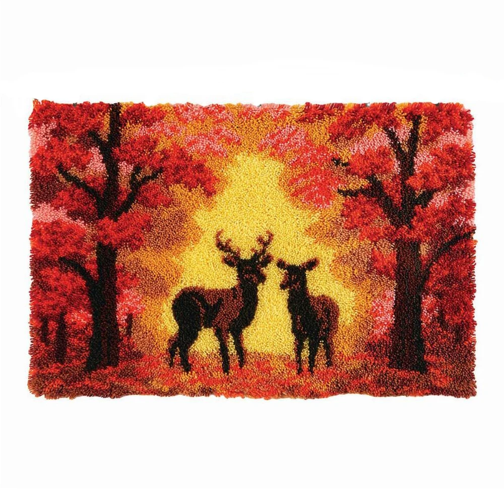 

Latch hook rug kits with printed pattern Canvas embroidery Carpet embroidery set Foamiran for needlework Tapestry Home decor