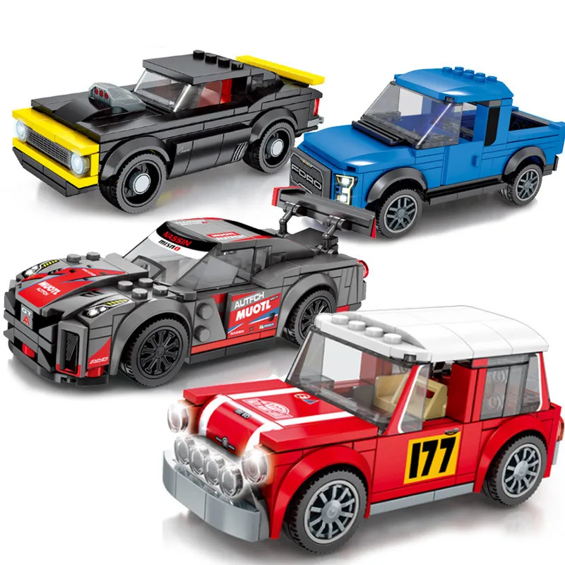 Without Original Box Creator Technic Metro 6R4 R5 Макси турбо Чемпион Супер гоночный автомобиль запчасти ралли строительные блоки наборы Кирпичи Детские комплекты MOC - Цвет: Without Original Box