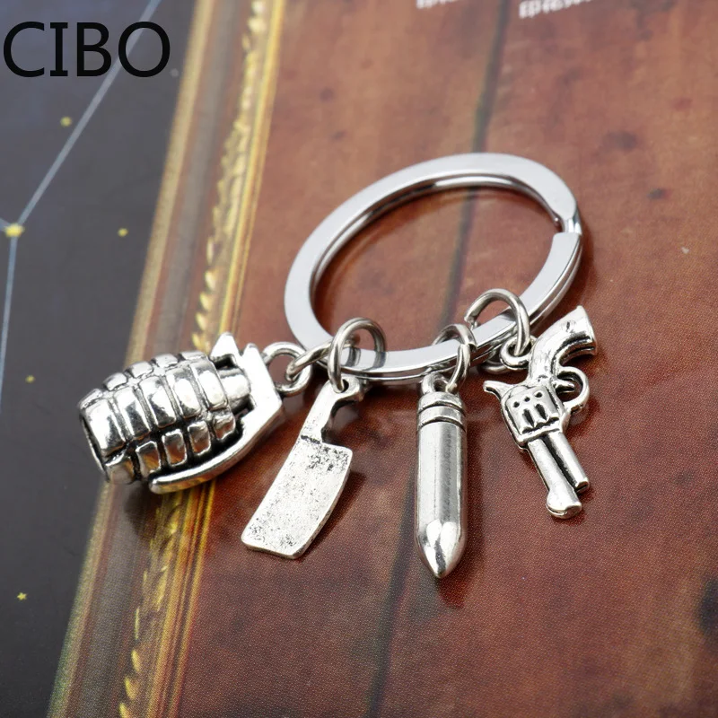 Новинка 2019 посеребренный 3D Военный брелок для ключей пуля кулон модная модель