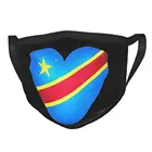 Неодноразовая маска для лица, маска для защиты от дымки с флагом Конго, респиратор для рта