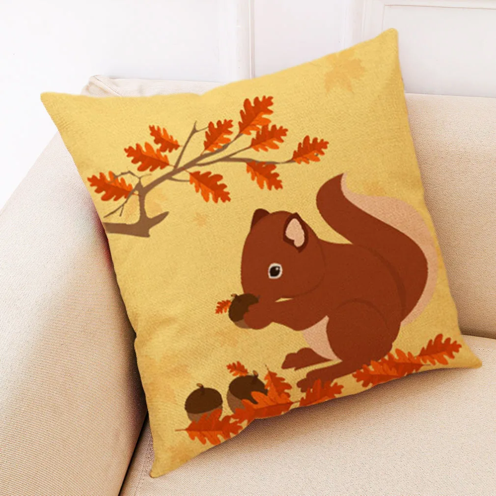 

FFO 3D Printed Fox Mushroom Pillow Case Decor Cute Cartoon Animal Cushion Cover for Coach Pillowcase Squre Pillow Covers 45x45