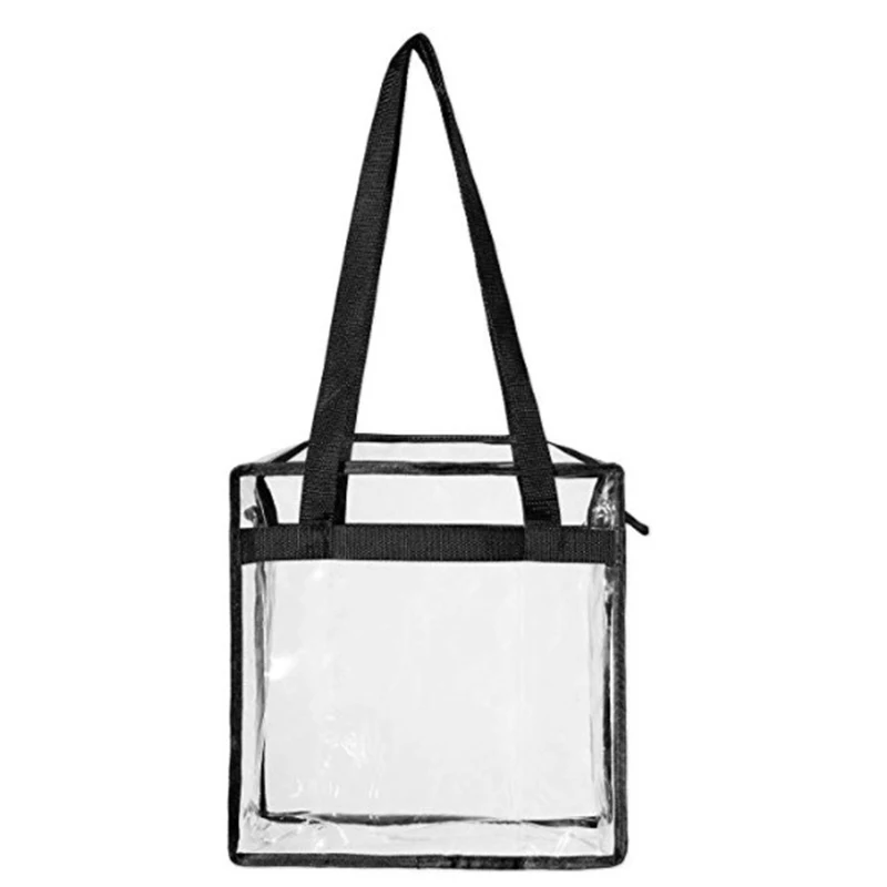 Повседневная прозрачная сумка тоут из ПВХ спортивная мессенджер через плечо