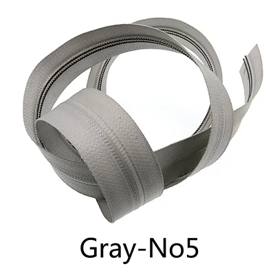 Gray-No5 Meetee 2 м 3#5# разъемная застежка-молния нейлона катушка Водонепроницаемый молния Цвет кодовый обратная молния с ползунком DIY одежды на открытом воздухе сумки, швейные принадлежности - Цвет: Gray-No5