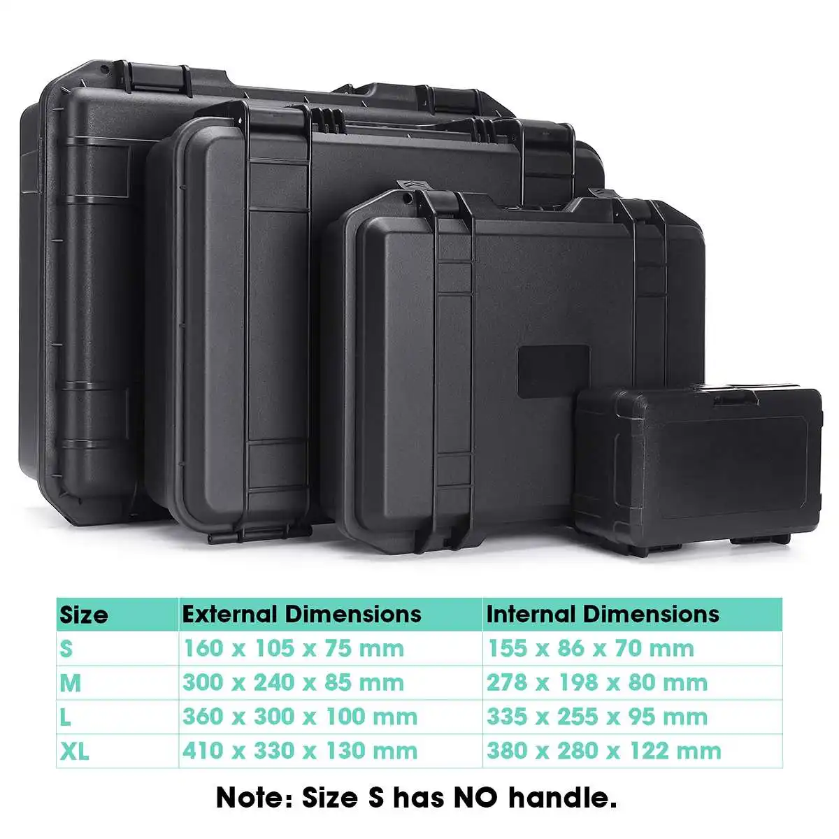 Portable Sealed Tool Box Safety Equipment Toolbox Suitcase Impact Resistant Case With Shockproof Foam Four Size | Инструменты