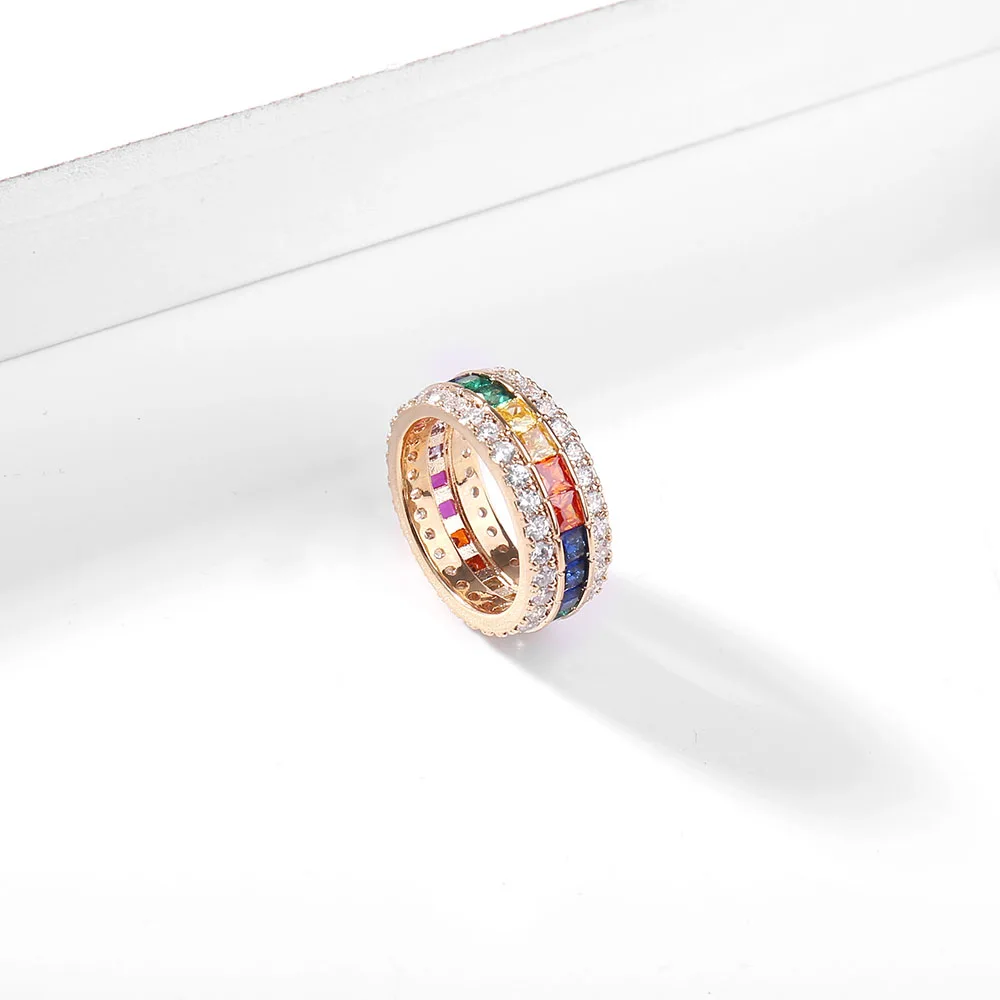 Clear Colorful Cubic Zircon Engagement Ring For Women Gold Silver Color Wedding Jewelry 2020 Fashioin Accessories Luxury |