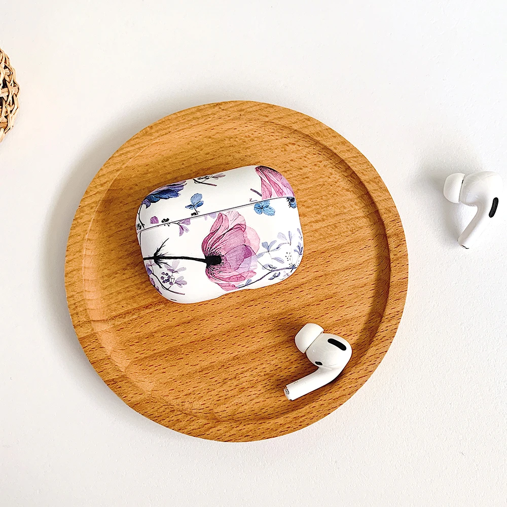 

AZiMiYO for Apple AirPods Pro Case Earphone Headset Accessories Hard case Cover with luminous flower embossed pattern