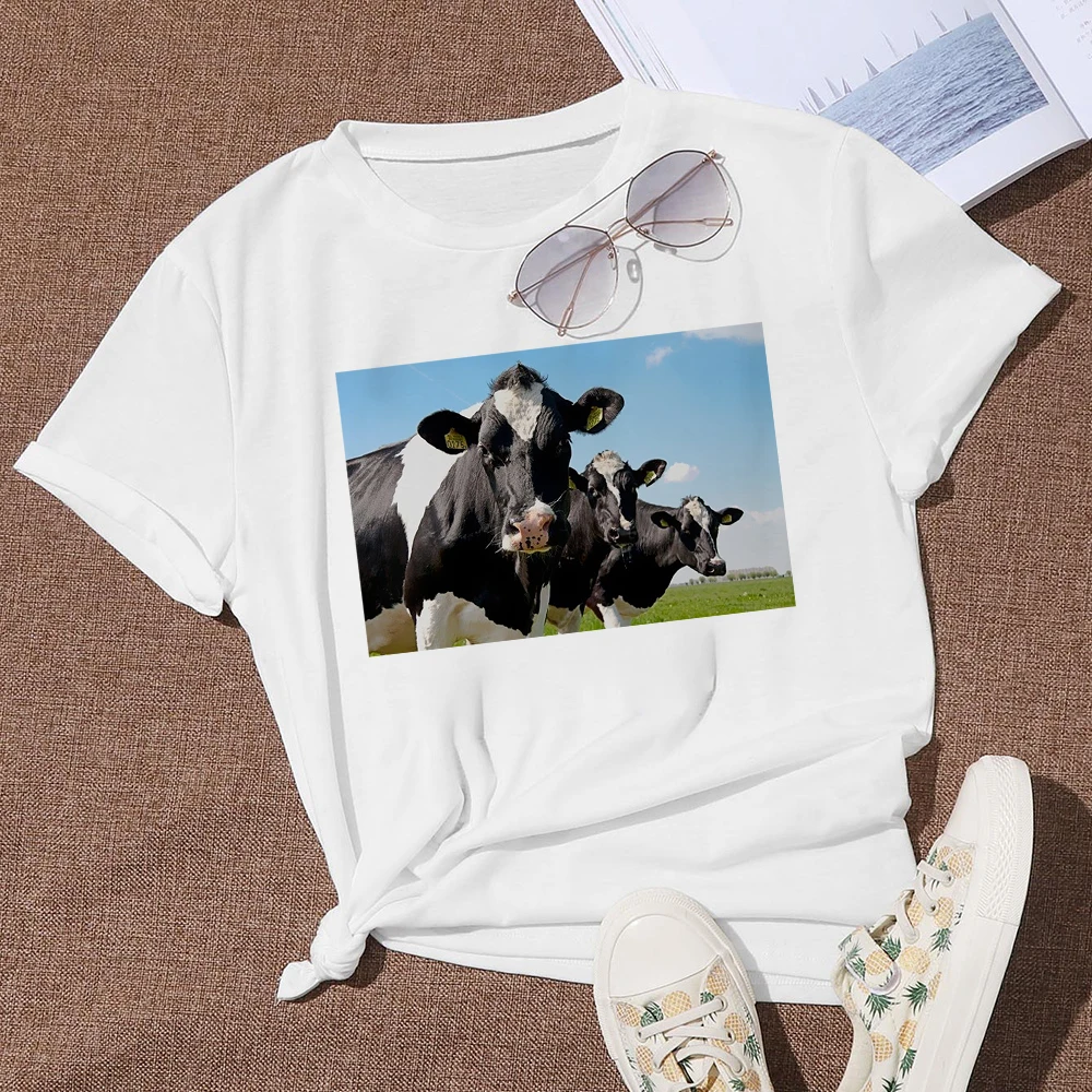 

Cute Fun Animal Print Woman Tee shirt Europe and America Fashion Casual Tkoe knuffelen Short sleeve T-shirts Plus Size Tshirt