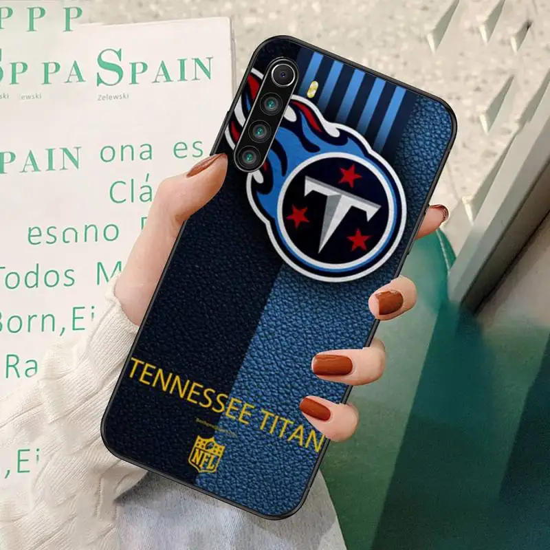 

Tennessee Titans Black TPU Phone Case For Redmi 7 8 9 A K20 30 Pro Note 8 9 Pro 9s