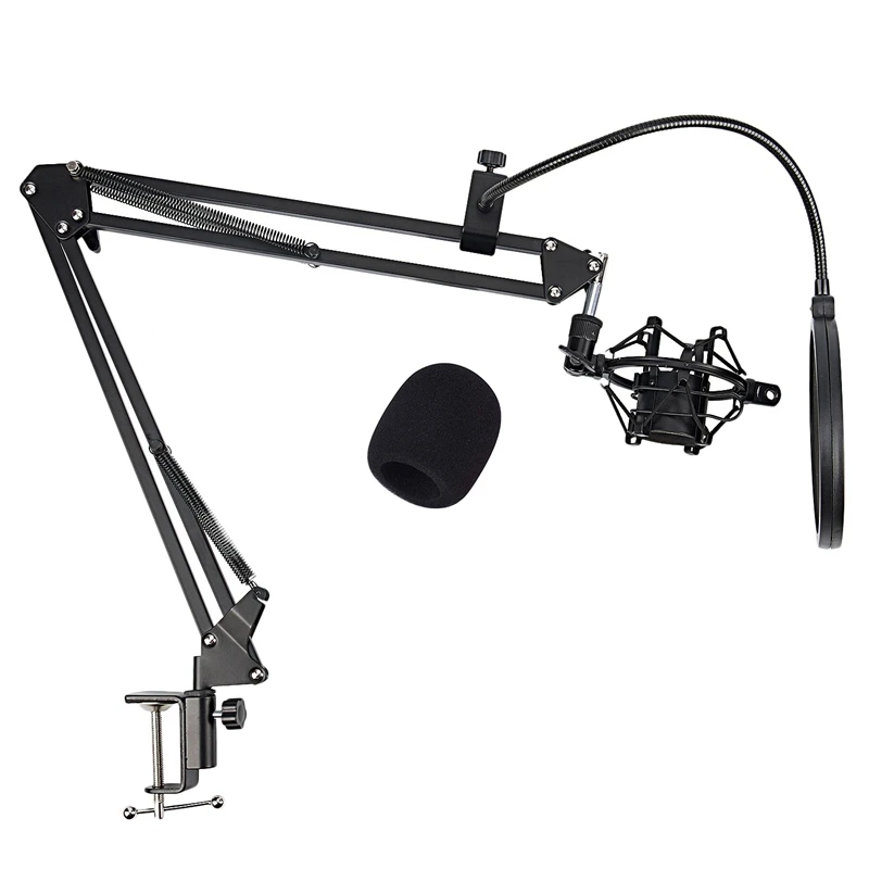 

NB-35 микрофон ножничный кронштейн и настольный монтажный зажим и новый фильтр Windsn щит и металлический крепежный набор