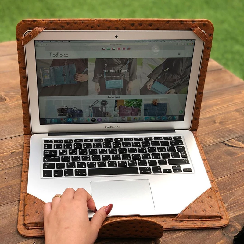 Alirattan Dubai, новый деловой чехол для ноутбука для женщин, модный Macbook Air Pro 13,3-дюймовый чехол из страусиной кожи, держатель для ноутбука Ipad (art.: 3920ca416625c) - 3920ca416625c