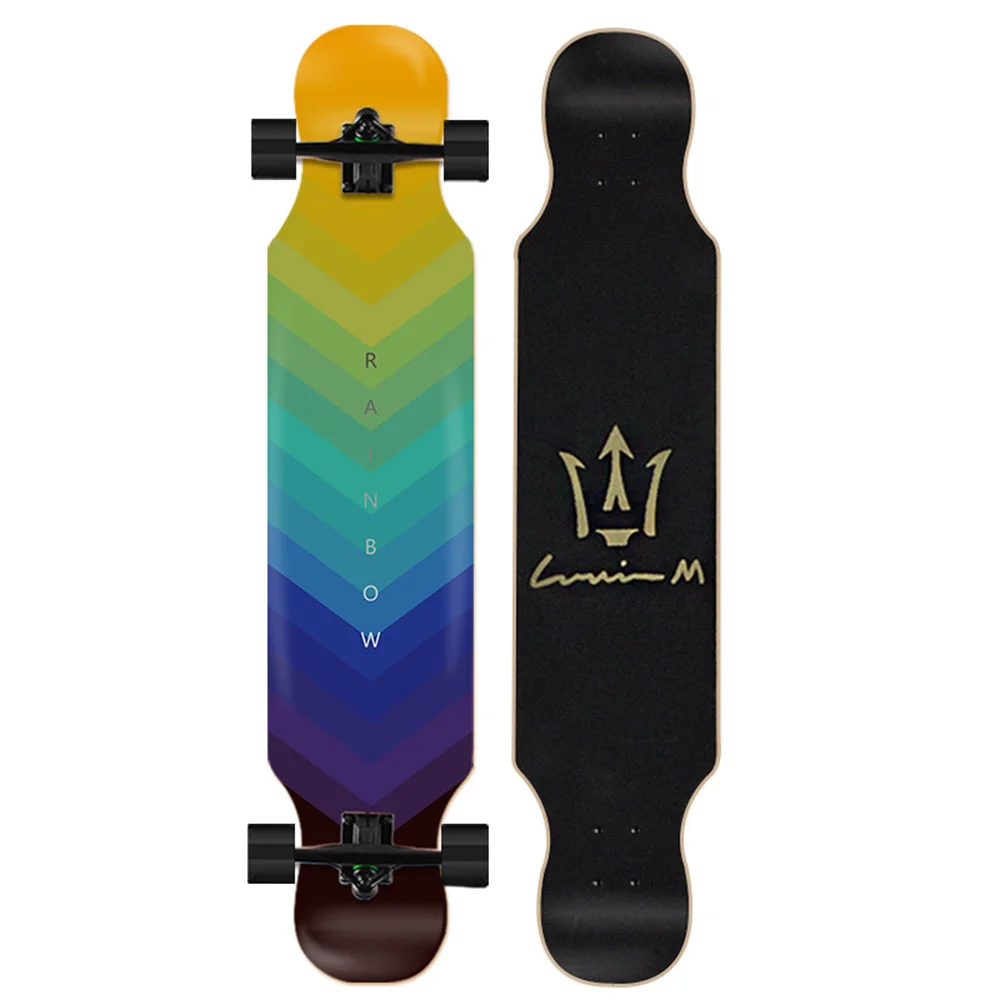

Beginner Adult Kids Maple Complete Skate board Cool 4 Wheels Maple Pattern Board