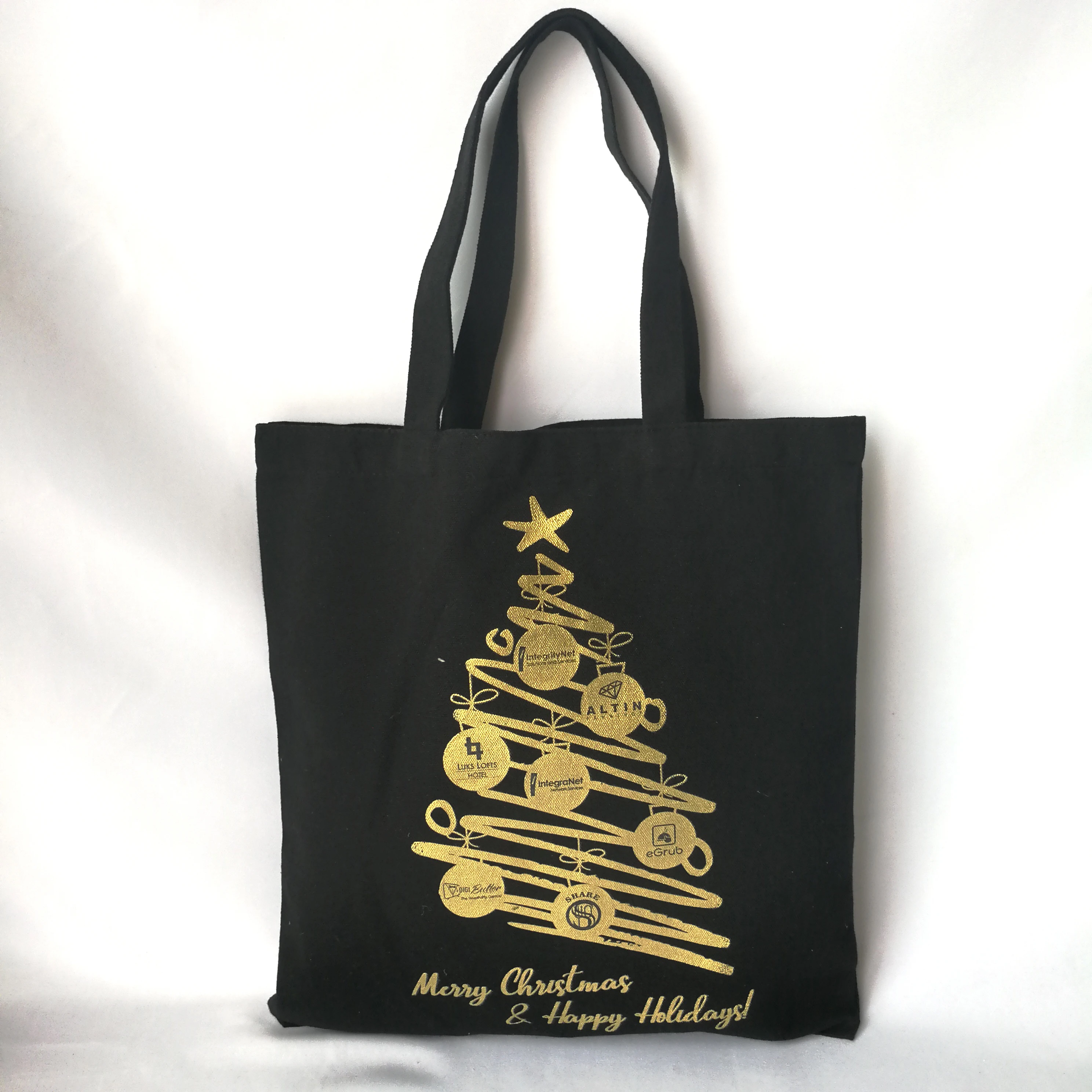 Оптовая продажа 300 шт./лот хлопковая Холщовая Сумка с логотипом упаковочные