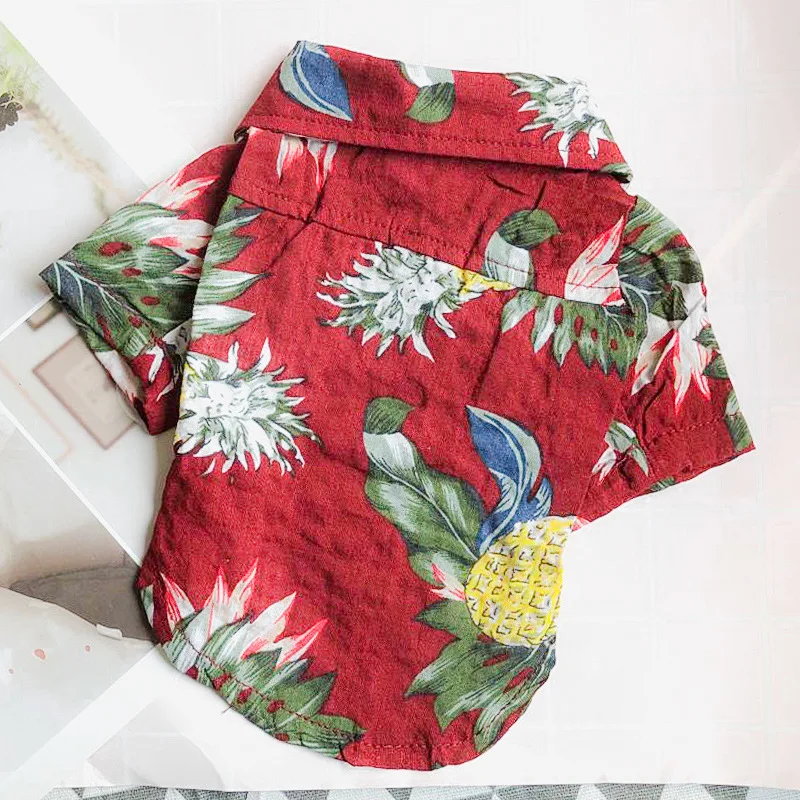 Летняя Пляжная рубашка для питомца одежда в гавайском стиле собак щенков модная